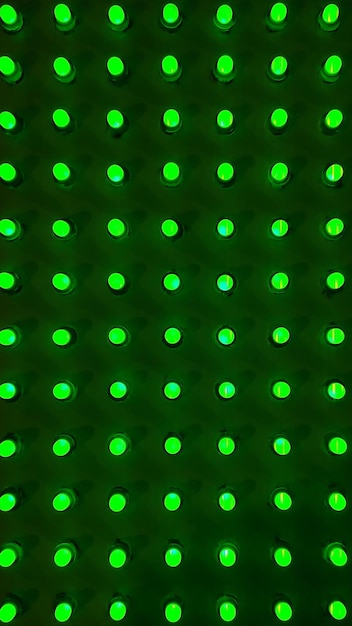 Fundo verde da parede do disco em neon led pontilha de iluminaçãotubos e lâmpadas no padrão de lâmpadas de paredeIdeia de luzes de decoração led na parededecoração moderna