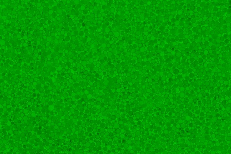 Foto fundo verde da textura do poliestireno ou do isopor