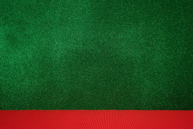 Fundo verde glitter desfocado para produtos de natal