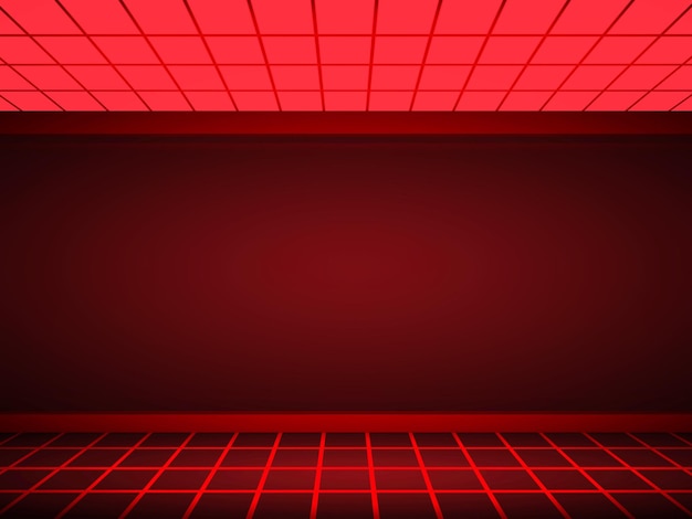 Fundo vermelho abstrato para modelos de web design e estúdio de produtos com cor de gradiente suave