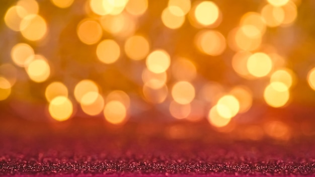 Fundo vermelho festivo no fundo de luzes