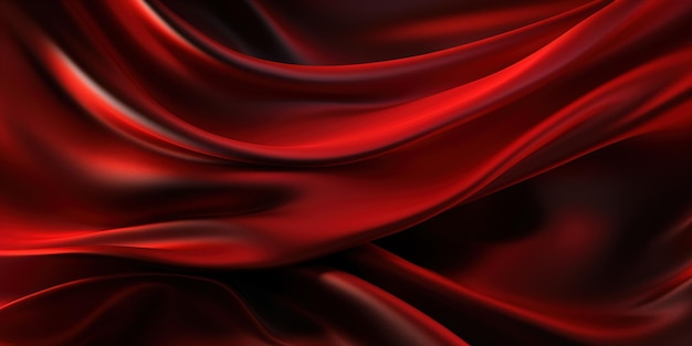 fundo vermelho preto elegante abstrato tecido de cetim de seda com dobras bonitas fundo vermelho escuro luxuoso com linhas onduladas aniversário de namoro aniversário de aniversário conceito de feriado