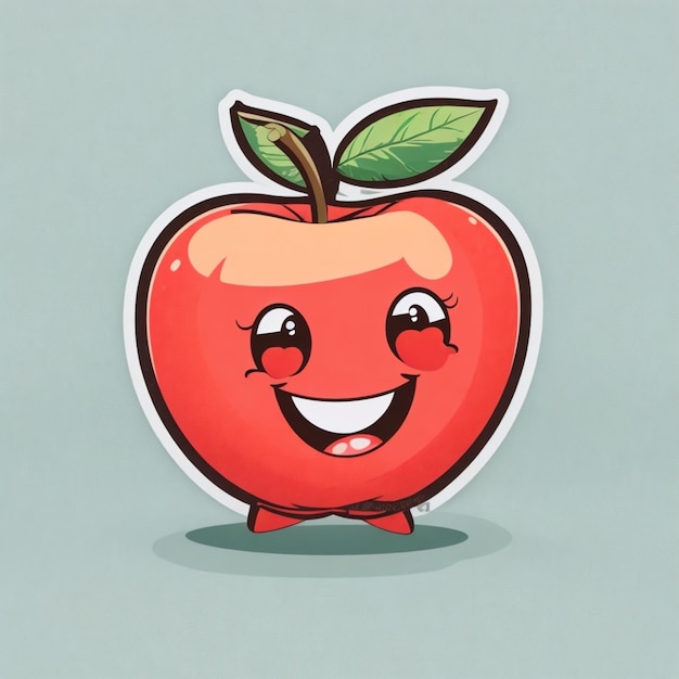 fundo vetorial de desenho animado de maçã