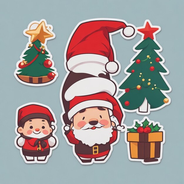 Fundo vetorial de desenhos animados de Natal