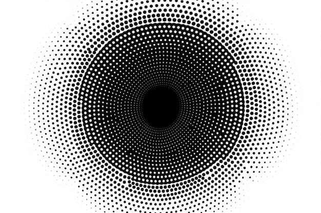 Fundo vetorial de meia tonalidade pontilhada em preto e branco