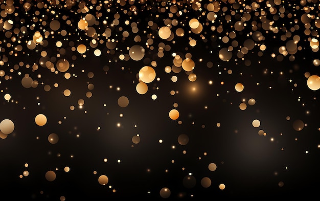 Fundo vetorial festivo com glitter dourado e confete