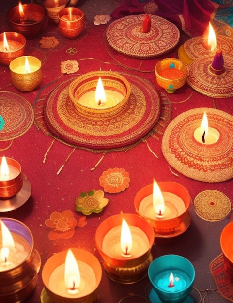 fundo vibrante de Diwali