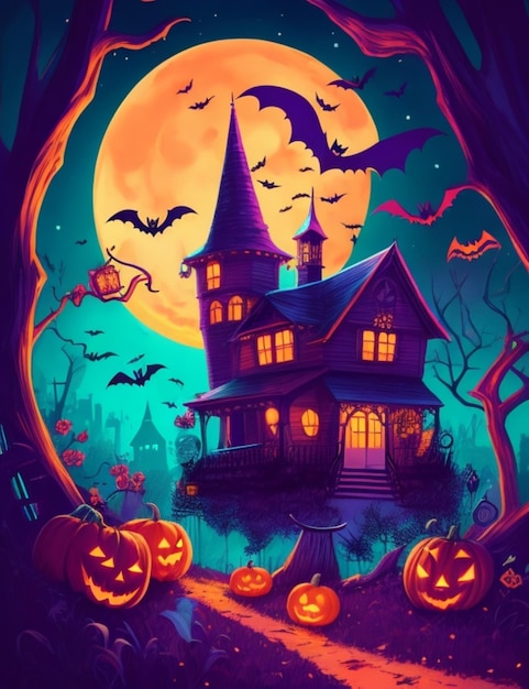 fundo vibrante de Halloween