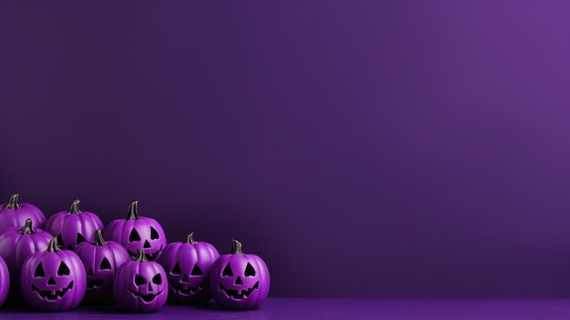 Fundo violeta de Halloween Ilustração AI GenerativexD
