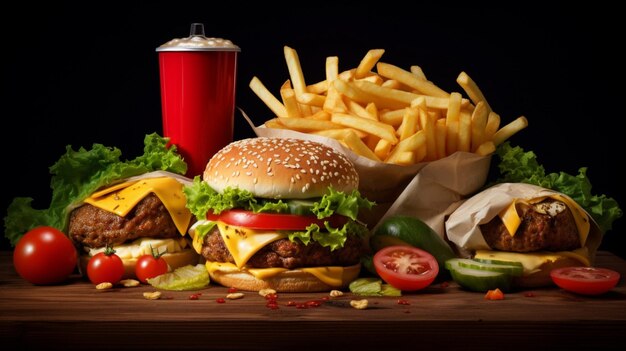 Foto fundos de fast food