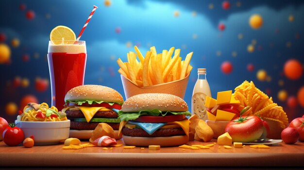 Foto fundos de fast food