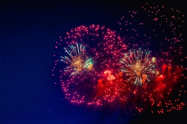 Fundos de fogos de artifício de férias com faíscas