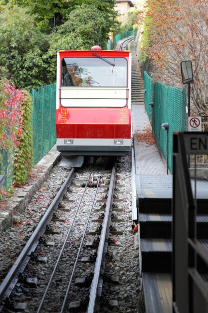 Funicular em bérgamo, itália