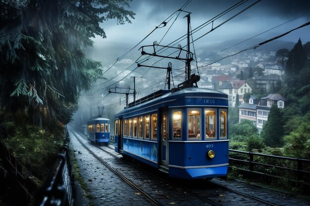 Foto funicular que conecta la ciudad alta de kiev con podil ucrania