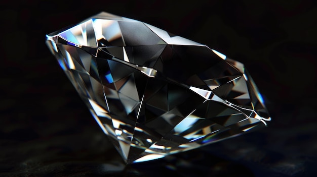 Funkelnder Diamant auf schwarzem Hintergrund