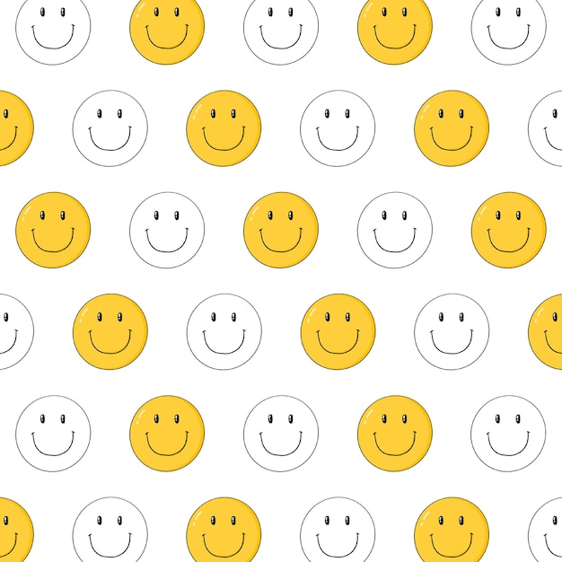 Funky Smiley-Muster mit durchsichtigem Hintergrund png