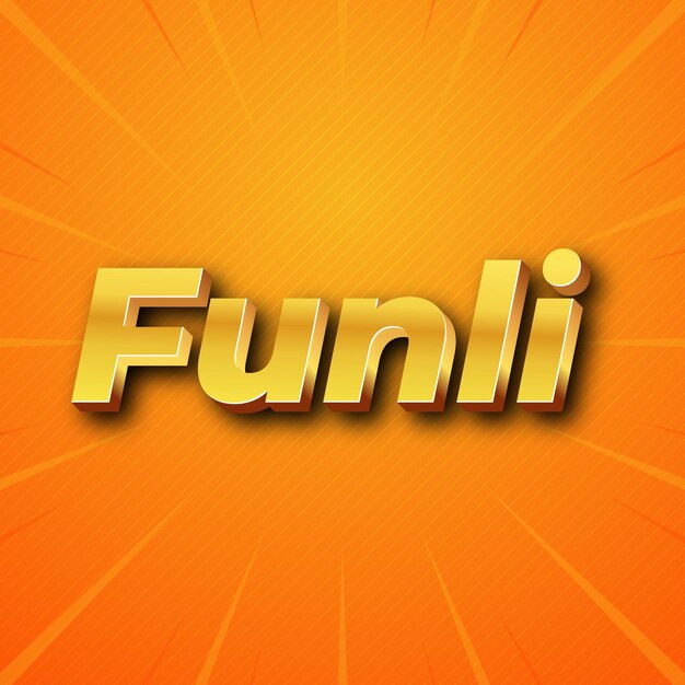 Funli Text-Effekt Gold JPG attraktiver Hintergrund Karte Foto Konfetti