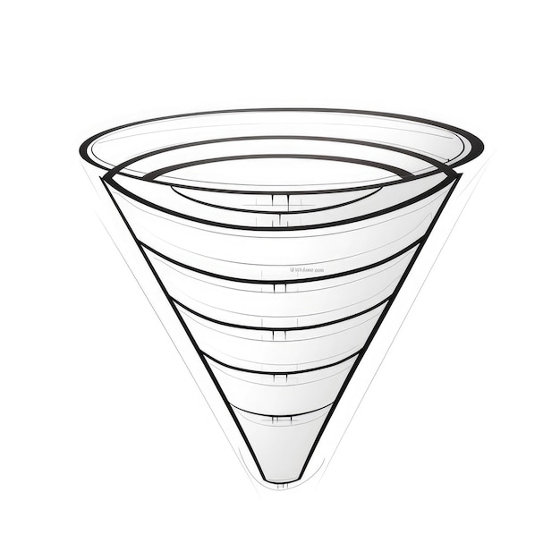 Foto funnel minimalista desenhado à mão uma apresentação powerpoint em preto e branco inspirada em miguel angel cam