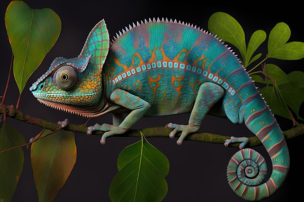 Furcifer pardalis camaleão um nativo de Madagascar