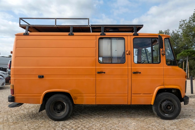 Furgoneta de transporte vintage