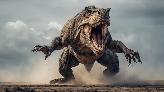 Un furioso dinosaurio Tyrannosaurus Rex