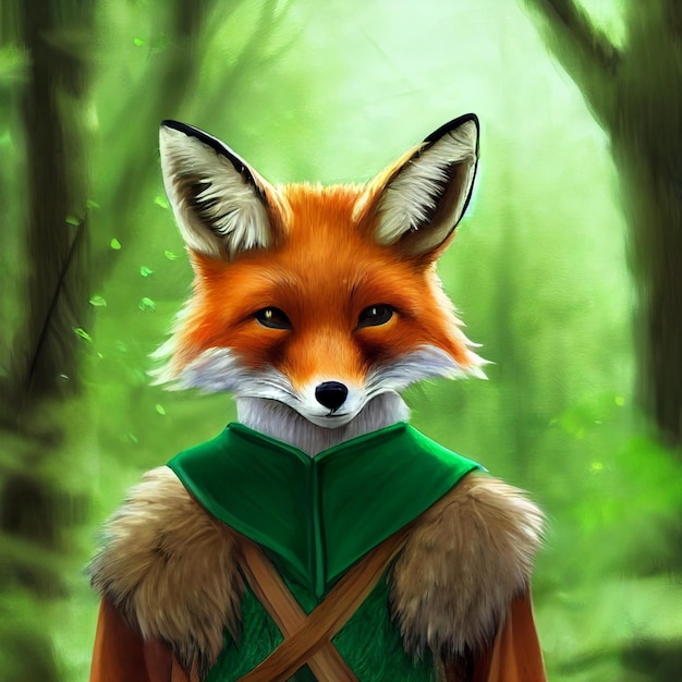 furry fandom avatar zorro antropomórfico humano con cabeza de zorro