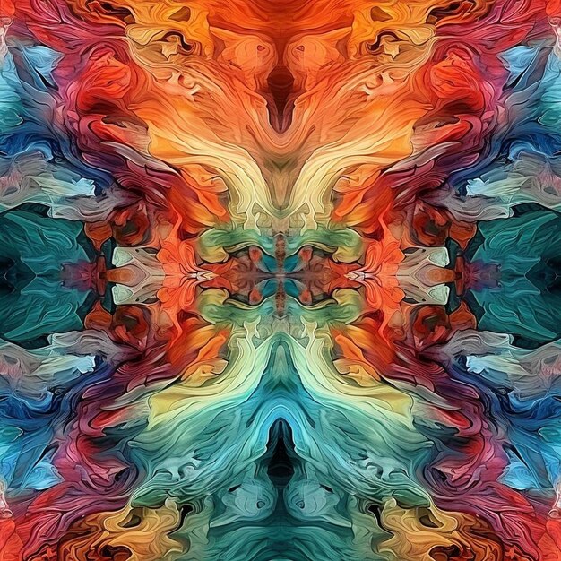 Fusão caleidoscópica colorida Imagem de fundo colorida