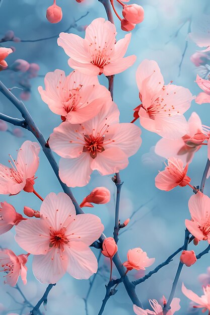 Fusão floral abraçando a beleza da natureza através da cativante arte de colagem e dos vibrantes motivos florais