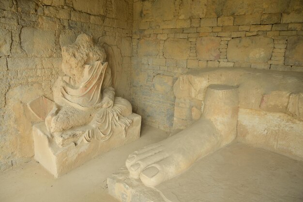 Foto fuß des dharmajika stupa taxila