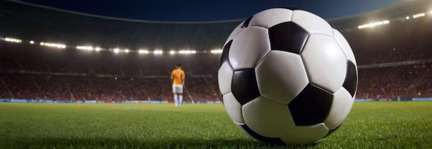 Fußball auf dem Spielfeld eines Fußballstadions Eröffnung der Spiele Konzept Euro 2024 Meisterschaft