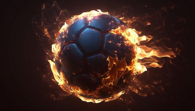 Fußball auf Feuer