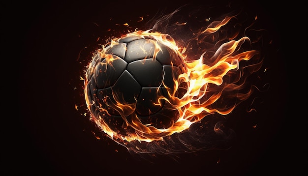 Fußball auf Feuer