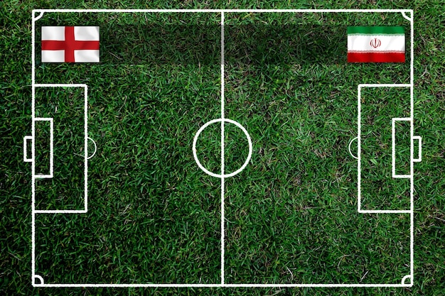 Fußball-Cup-Wettbewerb zwischen dem nationalen England und dem nationalen Iran