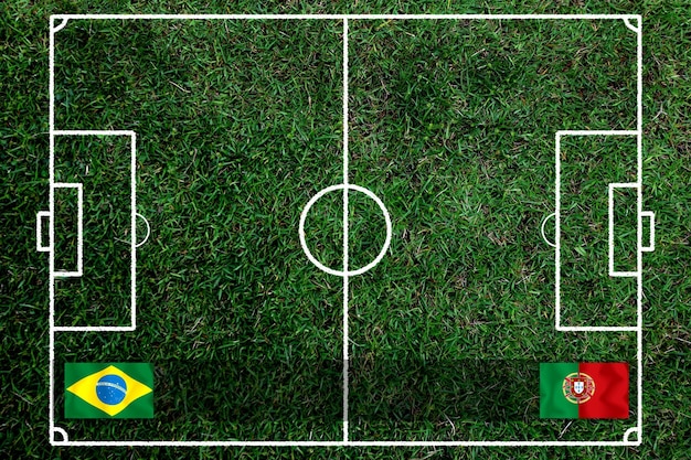 Fußball-Cup-Wettbewerb zwischen der brasilianischen Nationalmannschaft und der portugiesischen Nationalmannschaft