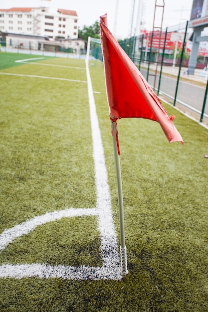 Fußball Fußball auf Ecklinie