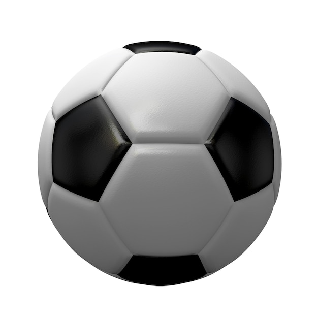 Fußball Fußball vor einem weißen Hintergrund 3D-Rendering