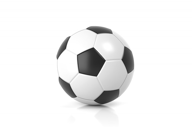 Foto fußball isoliert. 3d-rendering.