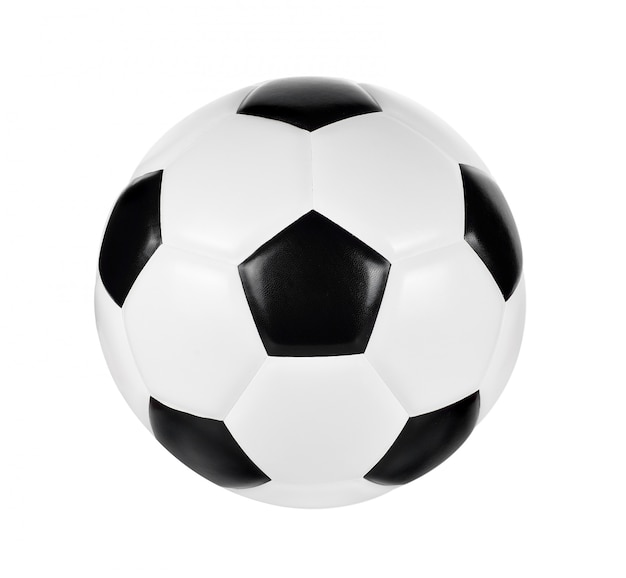 Fußball lokalisiert auf Weiß
