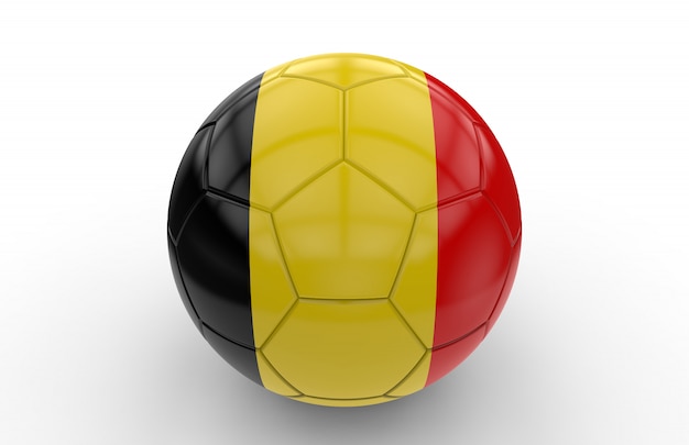 Fußball mit belgischer Flagge