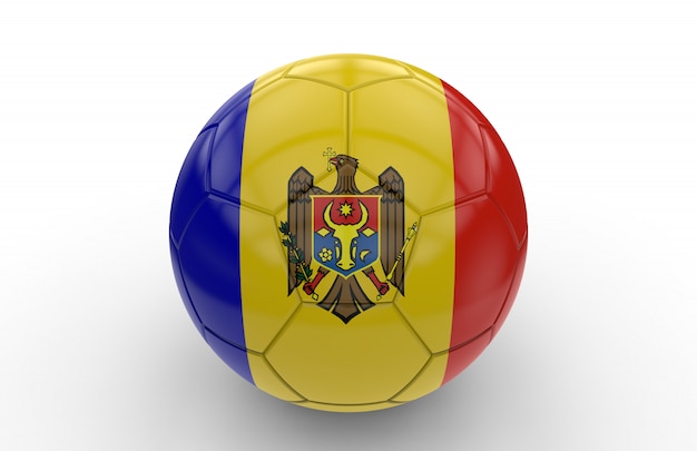 Fußball mit Moldawien Flagge