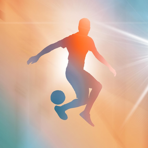Fußball siluet Hintergrund