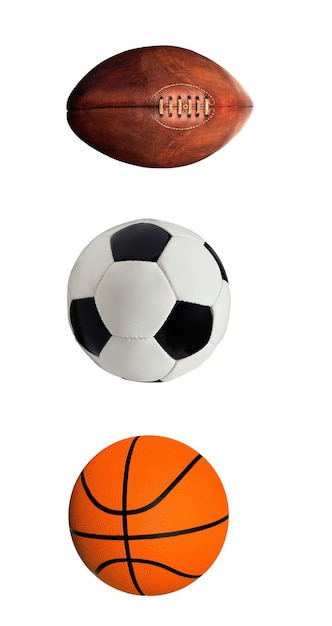 Foto fußball soccerball und basketball