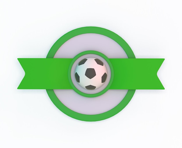 Fußball und Rahmenvorderseite im weißen Hintergrund