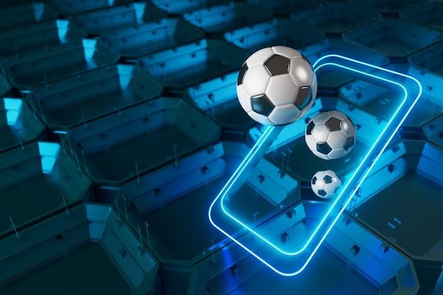 Fußballbälle Objekt Sportball 3D-Design Fußballelement