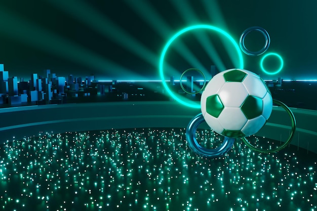 Fußballbälle Objekt Sportball Design 3D-Fußballelement