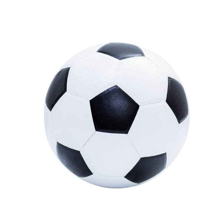 Fußballball auf weißem Hintergrund