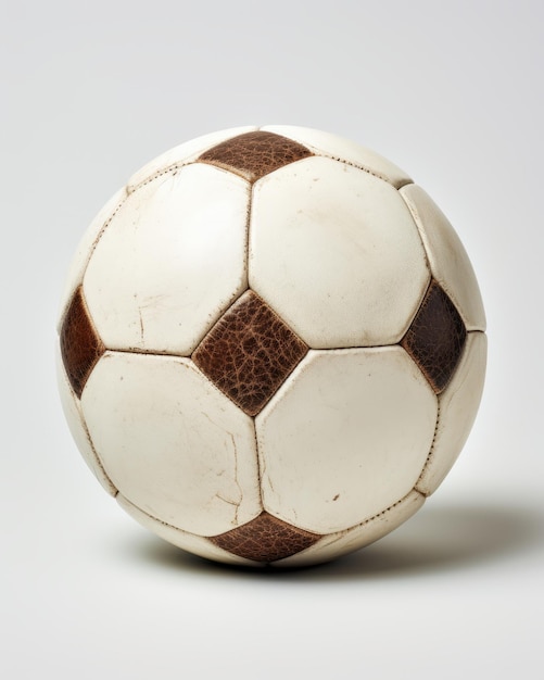 Fußballball auf weißem Hintergrund