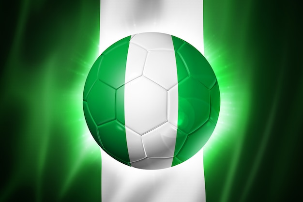 Fußballfußball mit Nigeria-Flagge