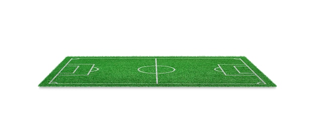 Fußballplatz des grünen Grases lokalisiert. Fußballplatz für Sportspiel