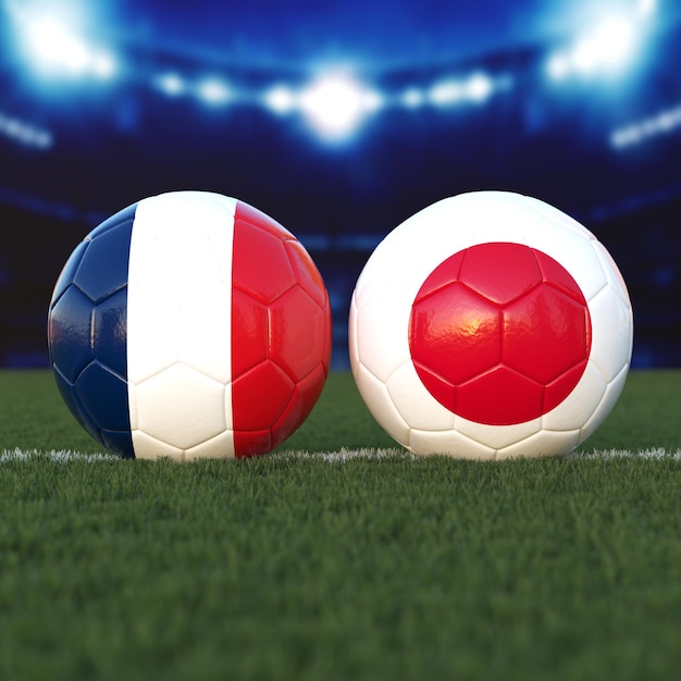 Fußballspiel Frankreich - Japan